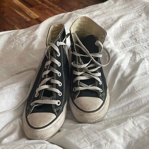 Dark blue/ black all star converse